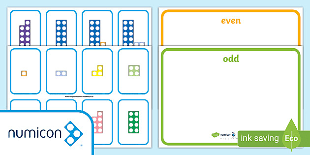 Separating Odd And Even Numbers EYFS Resuable Wipe Clean Mat 